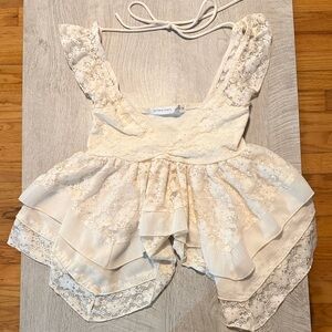 Altar'd State Ivory Lace Top